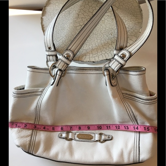 VTG ETIENNE AIGNER White Leather Satchel Bag. - Picture 5 of 8